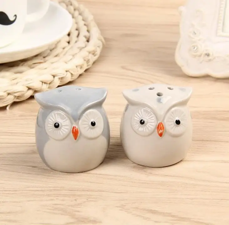 Wedding Favors and Gifts Baby Shower Owl Always Love You Ceramic Salt and Pepper Shaker Free Shipping 200pcs=100sets/lot SN744