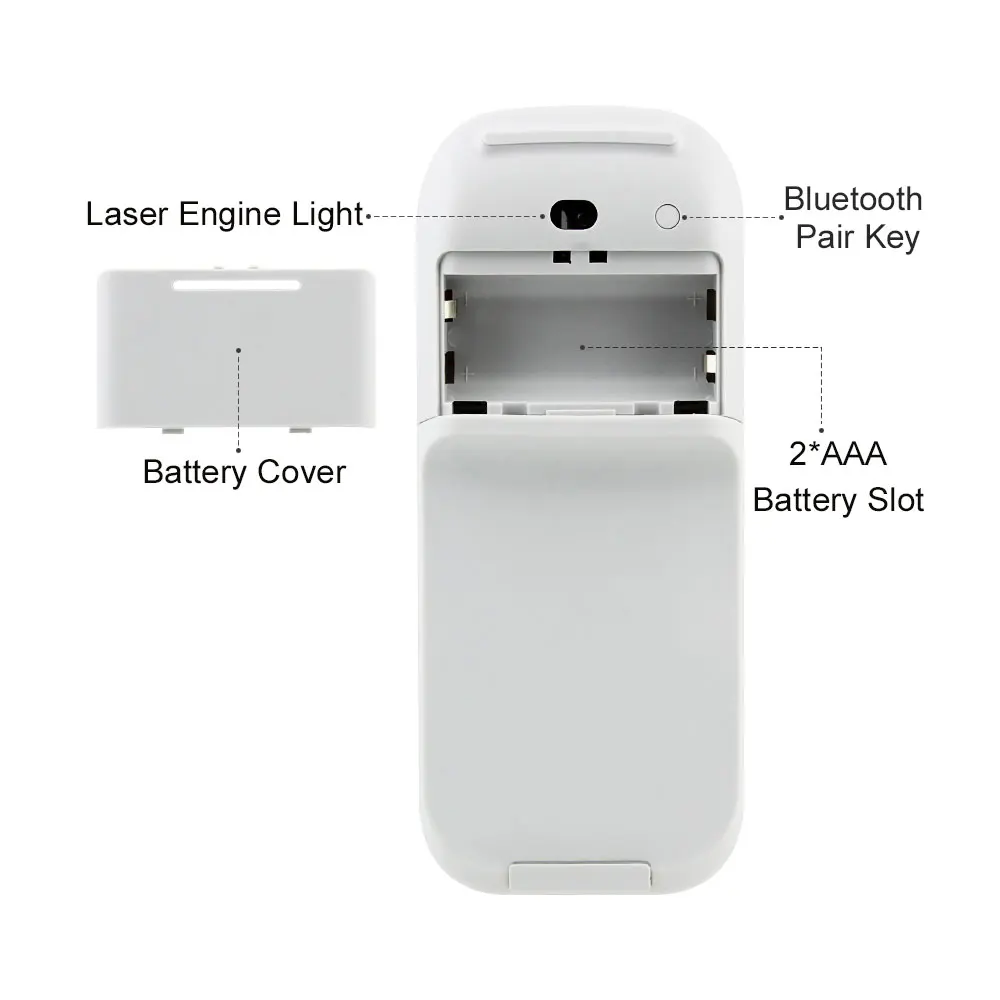 CHUYI-Souris Pliante Sans Fil, Portable, Bluetooth, Périphérique, Rouleau Tactile, Ultra Mince, Laser, Sem Fio, Ordinateur Portable, Macbook