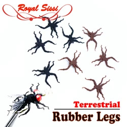 Royal Sissi new 20pcs pack realistic housefly legs fly tying artificial terrestrial insect soft rubber legs fly tying materials