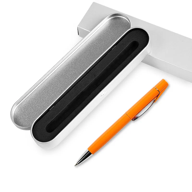 

New 1.0mm Creative Business Ball Pen Office Students Pen Engraved Custom Logo Private Order With Blessing Pen With A Metal Box