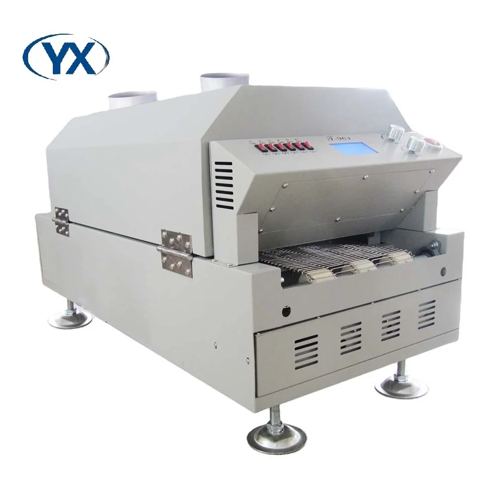 Infrared Reflow 5 Heating Zone SMT Assembly Line T961 Desktop SMD Hot Air Conveyor Wave Soldering Oven