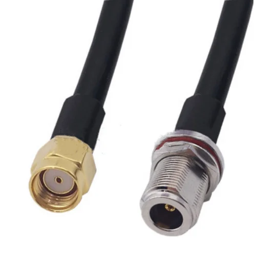 

RG58 Cable RP-SMA Male plug to N Female jack Bulkhead Nut Connector WiFi Antenna Extension Pigtail jumper cable