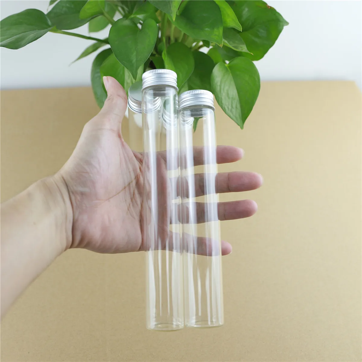 

12PCS/lot 60ml/80ml/100ml/110ml Glass Bottles Aluminum Cap Cute Jar Vials DIY Craft Container Transparent Perfume Bottles