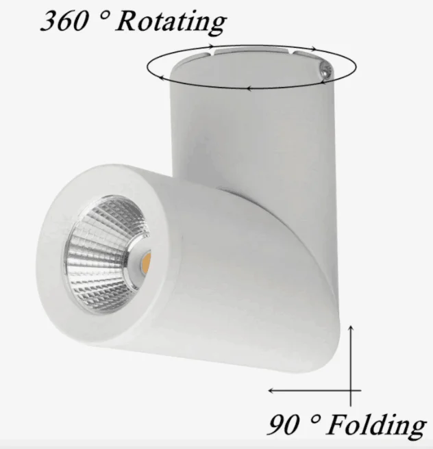 Yüzey montaj kısılabilir silindir LED downlight 7W 9W 12W 15W TOPAK tavan Spot ışıkları AC85 ~ 265V yuvarlak lambalar Lndoor aydınlatma