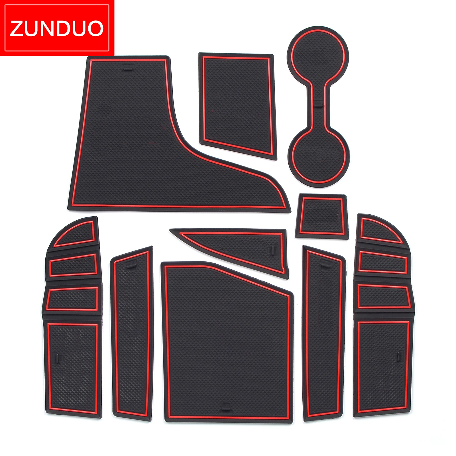 ZUNDUO Anti-Slip Gate Slot Cup Mat for Cadillac CT5 2020 2021 Accessories Non-Slip Door Pad Rubber Coaster Mats Car Sticker