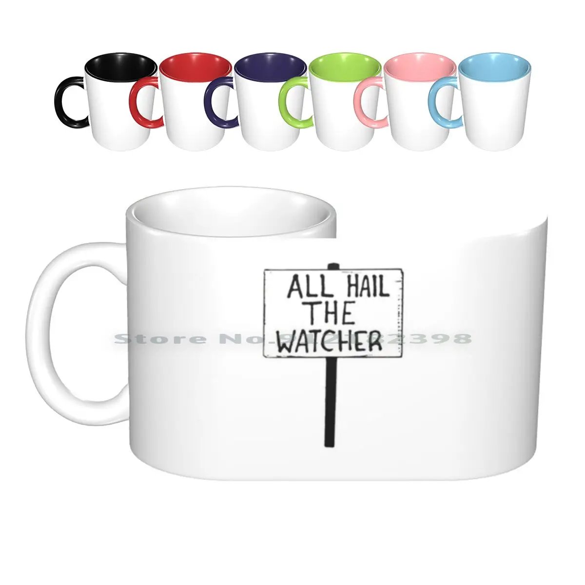 All Hail The Watcher Buzzfeed Unsolved Inspired Print Sticker Ceramic Mugs Coffee Cups Milk Tea Mug Buzzfeed Unsolved Buzzfeed