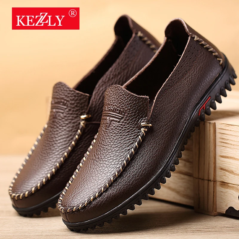 

Men's summer handmade leather shoes, first layer of leather outdoor men's shoes, large size breathable casual shoes