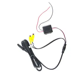 ANSHILONG 8 Pins Male Plug Connector to RCA Video Cable 6.5ft for Mirror Monitor with Fuse Box