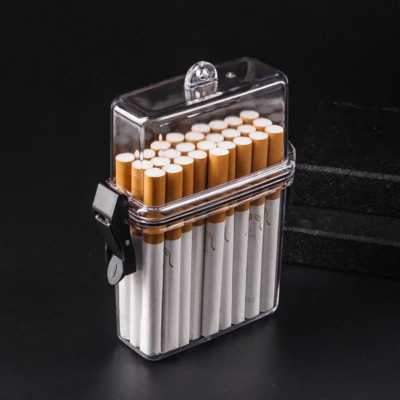 Cigarette case ins wind pendant trendy fashion transparent cigarette case sealed moisture-proof pressure-proof cigarette bag