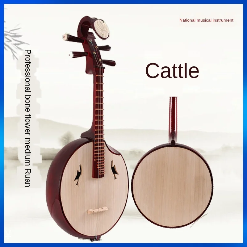 

Plucked National Musical Instrument Medium Ruan for Beginners Professional Performce