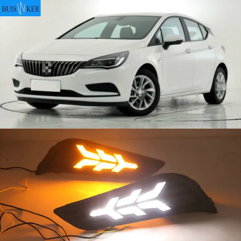 For Buick verano 2016 DRL LED With Fog Lamp Cover Case daylight fog lamp LED Daytime Running Lights