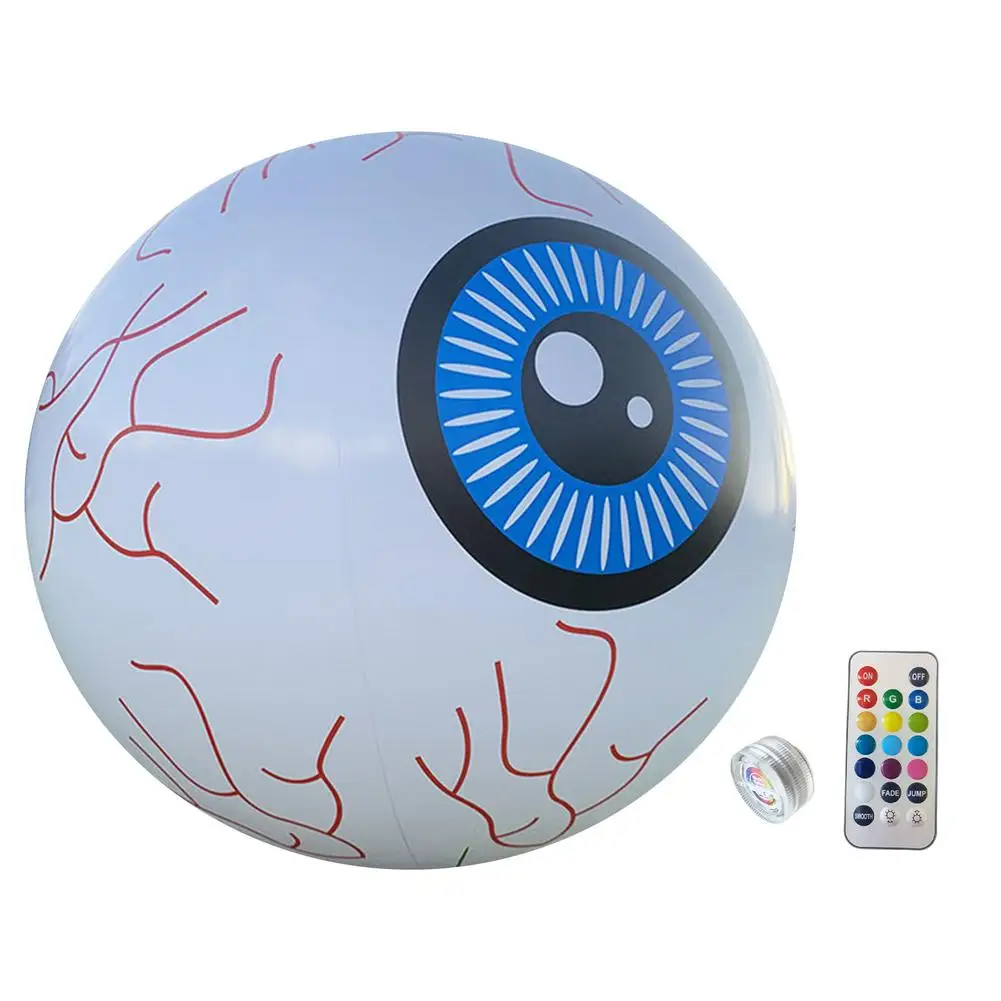 Eyeballs Halloween Inflatable Eyeballs Decoration Remote Controlled LED Glow In The Dark Halloween Fake Eyeballs Bouncy Balls