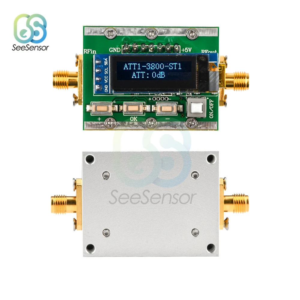 1MHZ-3800MHz controllo attenuatore RF programmabile digitale 0-31dB Step regolabile 1dB PC controllabile Mini USB 5V alimentatore