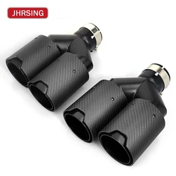 1PCS Tips Exhaust  for BMW glossy/matte Black Carbon Fiber Exhaust Trim Exhaust Pipe Tip Muffler Tip for BMW M Series Sporty