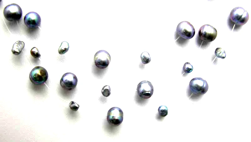 Qingmos 4-6mm Baroque Natural Freshwater Black Pearl Necklace for Women with Float Starriness Necklace 18-20\