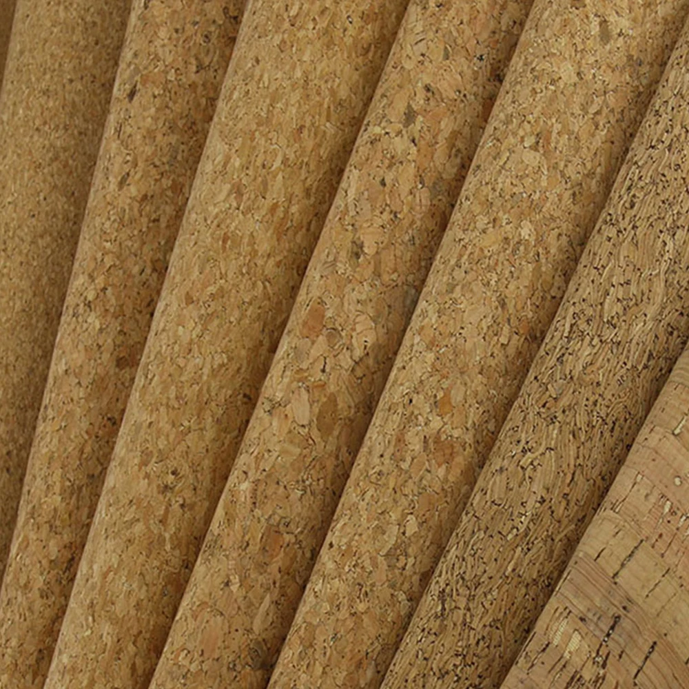 1 Meter PU Natural Cork Printing Synthetic Leather PU Fabric Environmentally Wood 135cm for Handbag Shoes Purse Ties DIY Craft