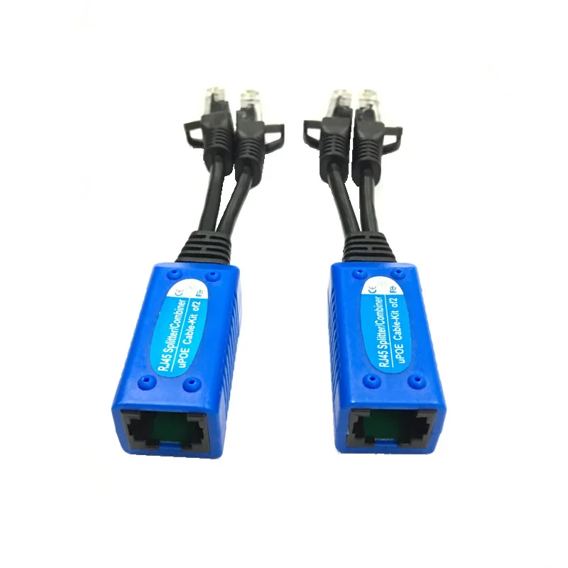 RJ45 Splitter Combiner uPOE Cable Kit POE Adapter Cable Connectors Passive Power Cable For POE Camera System