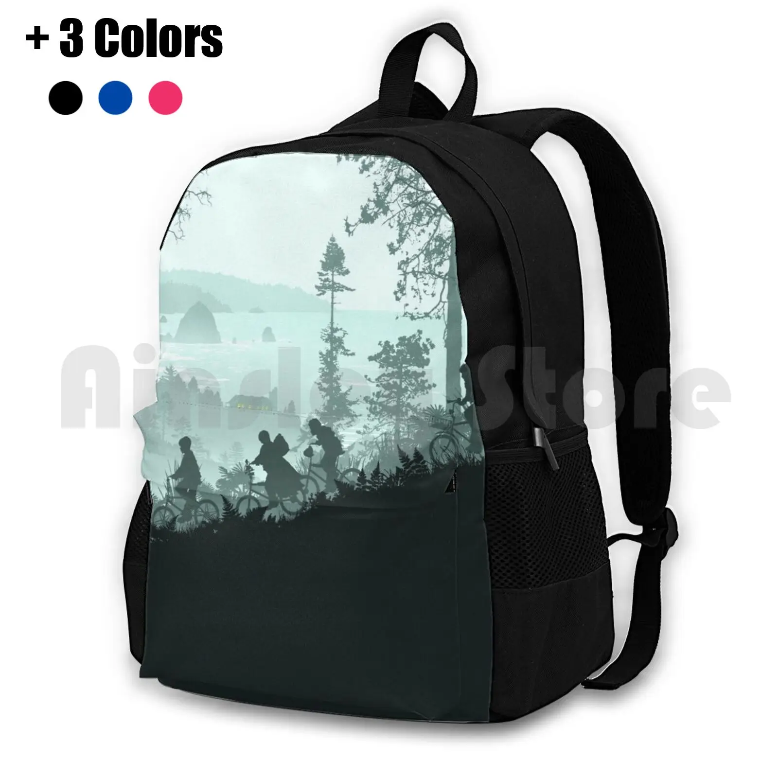 Outdoor Hiking Backpack Waterproof Camping Travel Goonies Movie 80s Oregon Astoria Retro