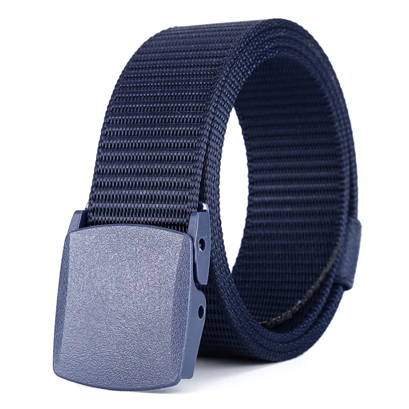 Cinturón militar ajustable de nailon para hombre y mujer, cinturón táctico de viaje al aire libre con hebilla de plástico, 150cm