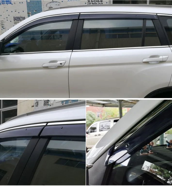 

For Changan CS35 CS35 2012-2020 Car Accessories Plastic Exterior Visor Vent Shades Window Sun Rain Guard Deflector 4pcs