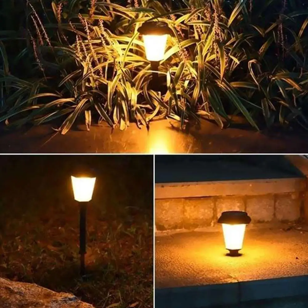 

Solar Power Lawn Pathways Lights Flame Lights Lighting Lamp IP65 Path Light Waterproof Hexagon LED Flickering Garden