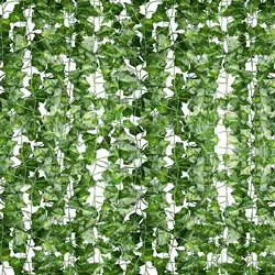 12 x Artificial Plants Decoration Vine False Flowers Ivy Leaf Hanging Garland Wedding Party Home Bar Garden Wall Outdoor Decor