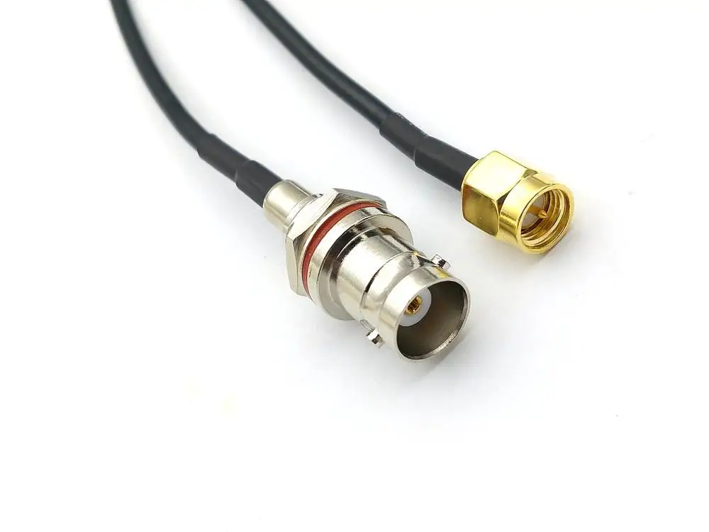 Imagem -05 - Bnc Fêmea ao Cabo Rg174 Coaxial Masculino de Sma 20 Peças 50 Peças