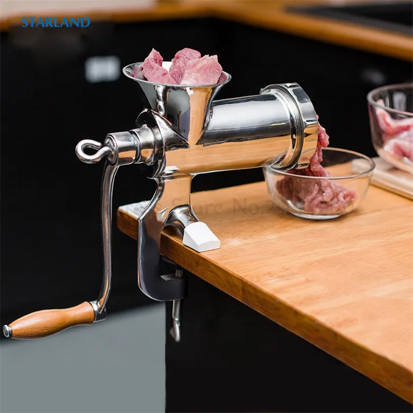 Manual Stainless Steel Meat Grinder for Pork Beef Sausage Maker Peanut Grinder Cutter Machine For Kitchen Type 8