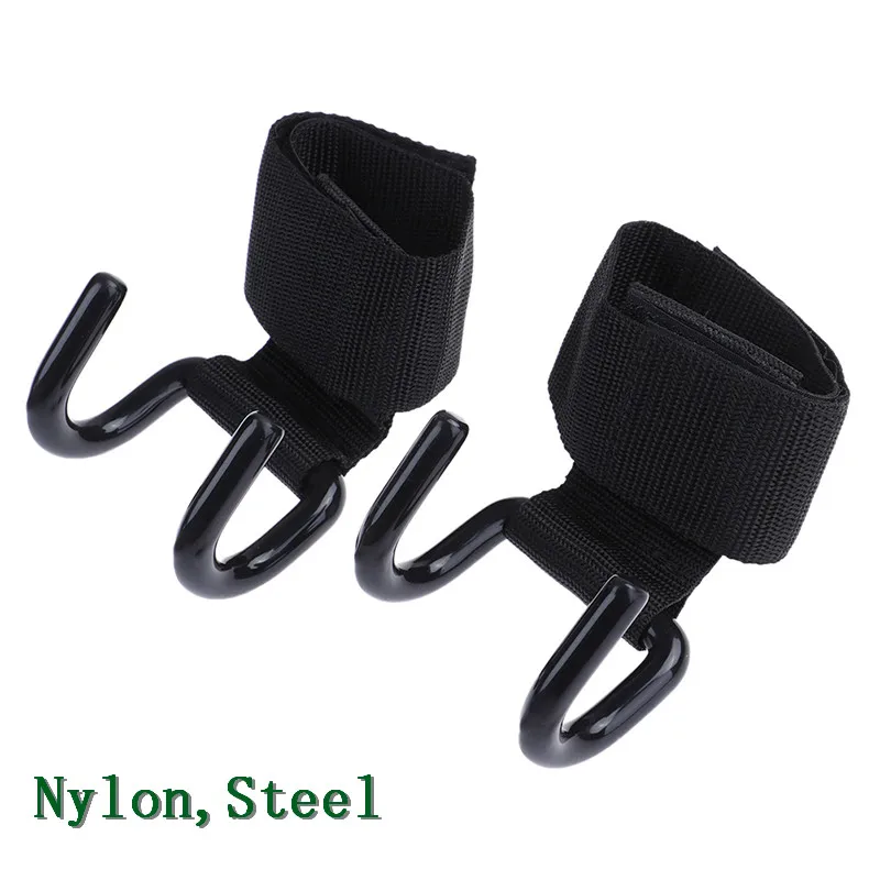 Adjustable Unisex Strong Steel Hook Grips Straps Weight Lifting Strength Training Gym Fitness Black Wrist Support Lift Straps