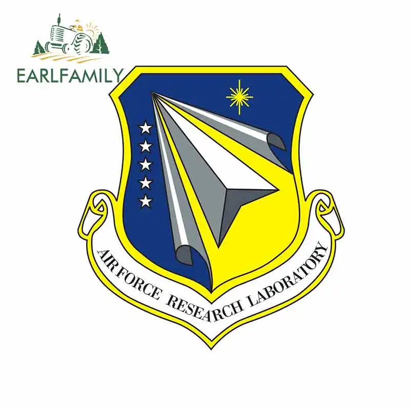 EARLFAMILY 13cm x 12.2cm for U.S. Air Force Research Logo Decal Car Stickers Vinyl JDM Bumper Trunk Truck Waterproof Graphics