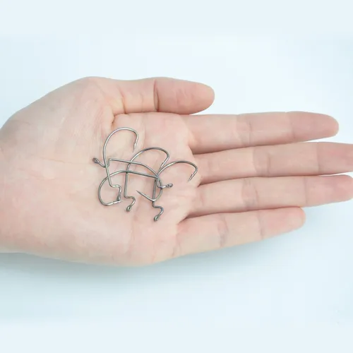 Imagen 2 del producto 20 unids/lote anzuelos de pesca de Texas de espacio ancho anzuelo offset 5/0 # -1 #   Juego de anzuelos de pesca con señuelo biat suave, aparejo Texas o aparejo Carolina