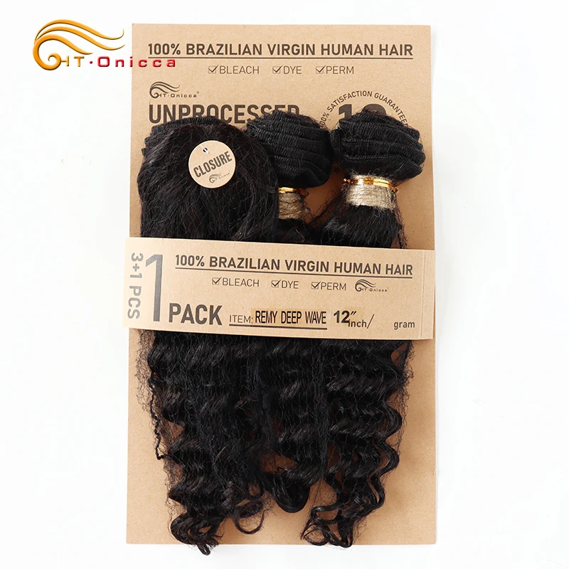 Brasilia nische gerade Bündel mit Verschluss maschine gemacht Verschluss remy menschliches Haar 3 Bündel mit Verschluss natürliche Farbe