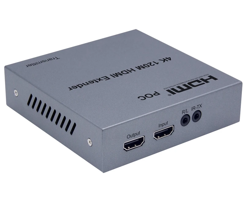 POC 4K HDMI Extender 120M Over RJ45 Ethernet Cat5e Cat6 Cat 6 6aเครือข่ายสายเคเบิลTX RXตัวรับสัญญาณทีวีLoop-Out