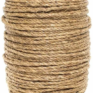 Corda de juta natural, rolos de cânhamo natural, cordão torcido para macrame, cesta para artesanato, gatos, decoração artesanal para arranhar, 6mm, 10mm 10 principais vendas absorvente cânhamo - №8
