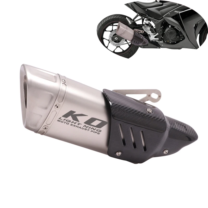 For Yamaha YZF-R1 YZF-R1M MT-10 2015-2023 Exhaust Pipe Motorcycle 55MM Slip-on Muffler No DB Killer Escape Reserve Catalyst