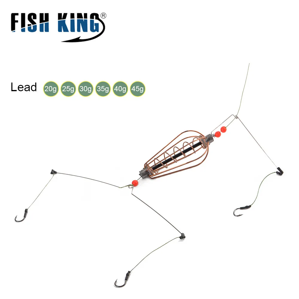 FISH KING-خطاف صيد اصطناعي ، قفص طعم ، مجموعة إغراء ، وحدة تغذية ، سمك السلور