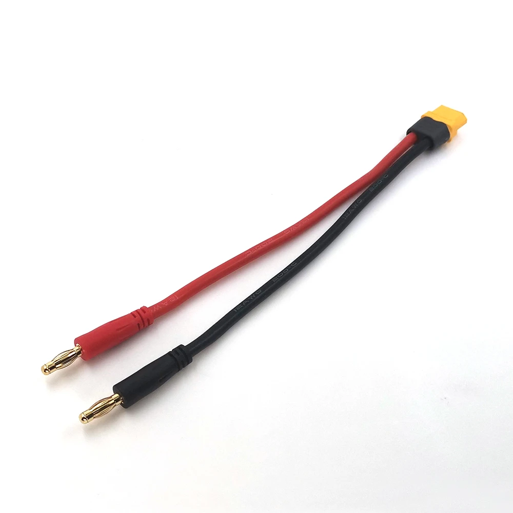 HOBBYMATE Amass XT60 Female 4.0MM Banana Connector Plug TO 14AWG CABLE 30cm for Rc Battery Charger