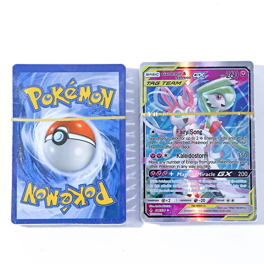 20PC French/English Version Pokemon Cards V GX MEGA TAG TEAM EX Game Battle Card Children Toy