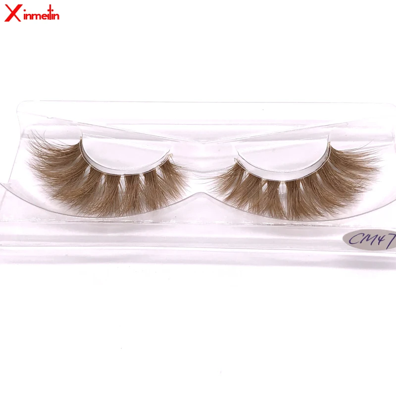 New color 3D mink lashes wholesale makeup natural long individual thick fluffy  colorful false eyelashes lash extension supplies