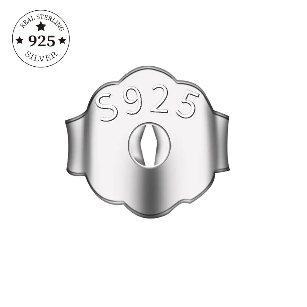 4-10pcs 925 Sterling Silver Blocked Caps Earring Backs Stopper Scrolls Ear Post Butterfly For DIY Jewelry Ear Accessorie Making