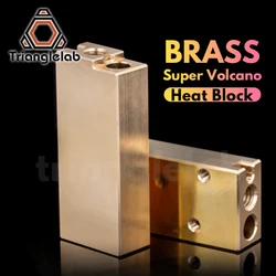 Trianglelab Brass Super volcano heat block Fast printer large flow for 1,75/28.5/3.0mm Compatible with V6 TaTANAERO