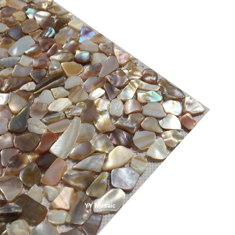 Pure Natural Original Colors Irregular Shell Mosaic Tile for Hotel Hall Bathroom Sink Backdrop Living room Wall Tile Floor Tile