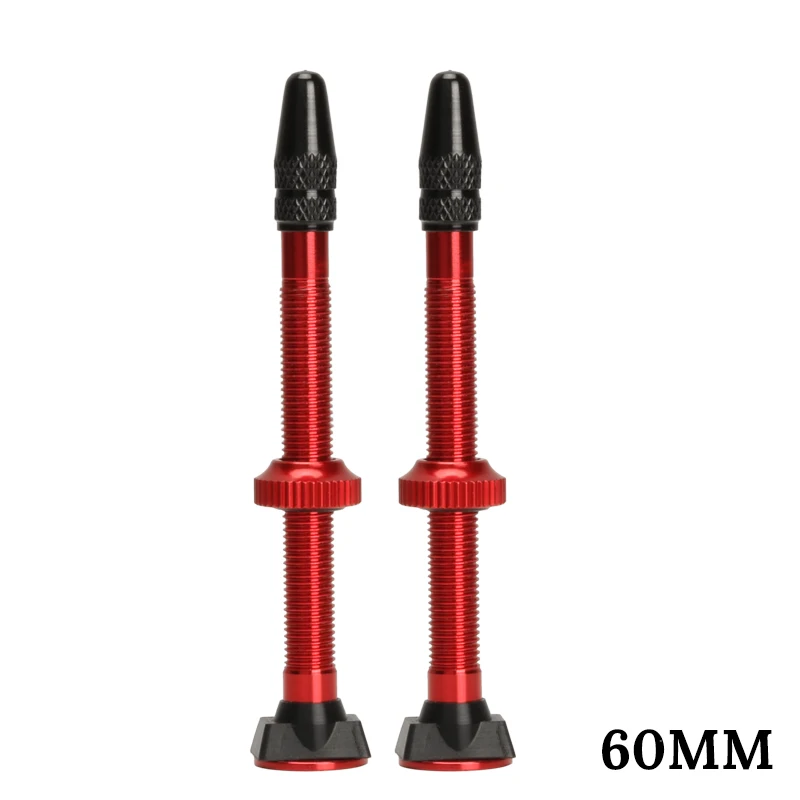 BOLANY 2pcs Bicycle Valve 40mm/60mm MTB Road Bike Tubeless Tires Conversion Anodize Aluminum Alloy Sealant Accessories