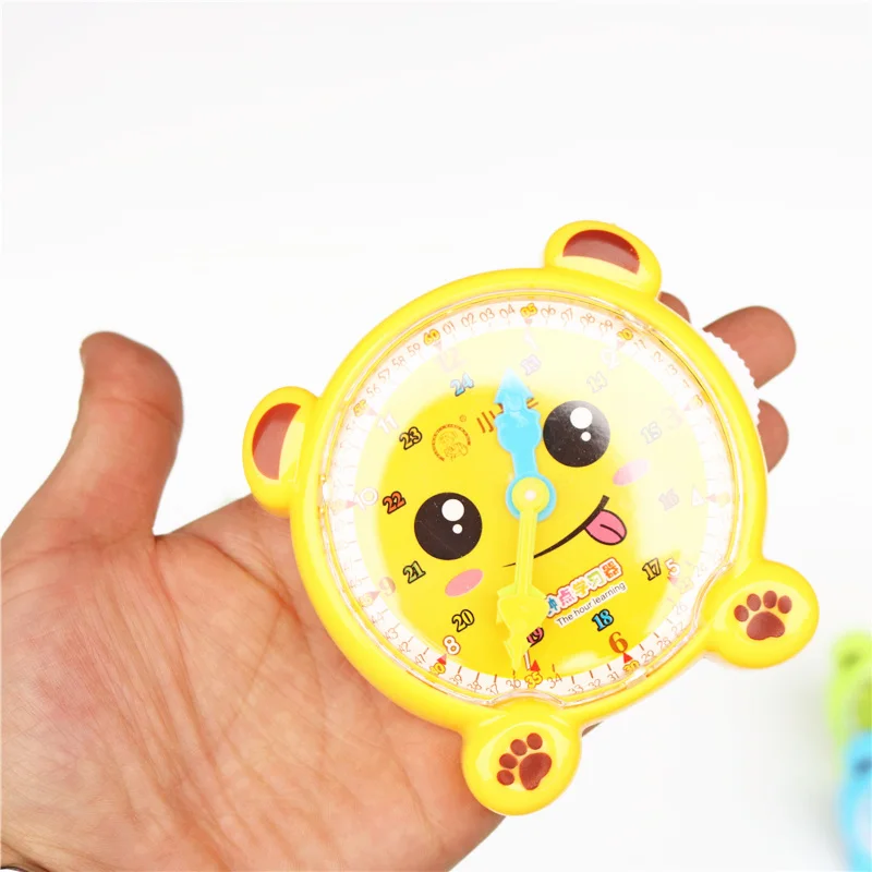 Children's math early education learning clock Manual rotation teaching Time cognition teaching tool