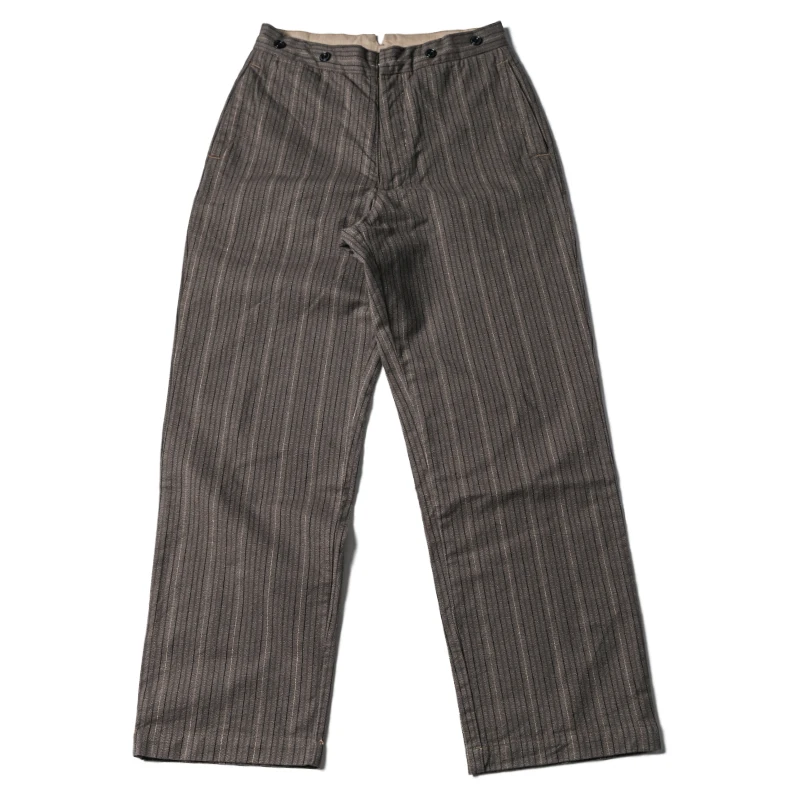 Bronson 1920s Pinstripes Working Class Pants Men Vintage Gentlemen Suit Trousers