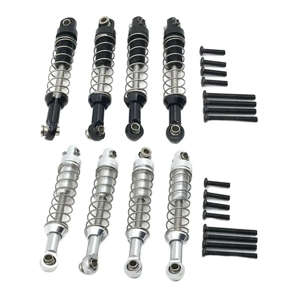 Black/Silver Optional 4 Pack Metal Shock Absorber Suspension Replacement Spare Parts For MN WPL C14 C24 RC Car