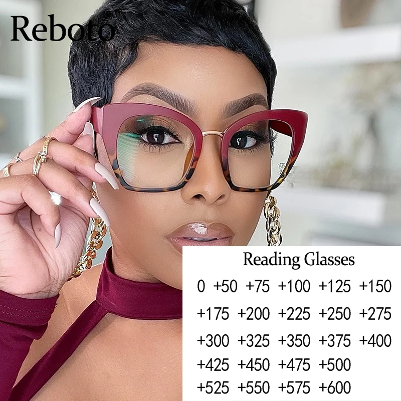Rote Lesebrille im Cat-Eye-Design mit Blaulichtfilter, Transparenter Brillenrahmen, Übergroße Computerbrille – Detail 2