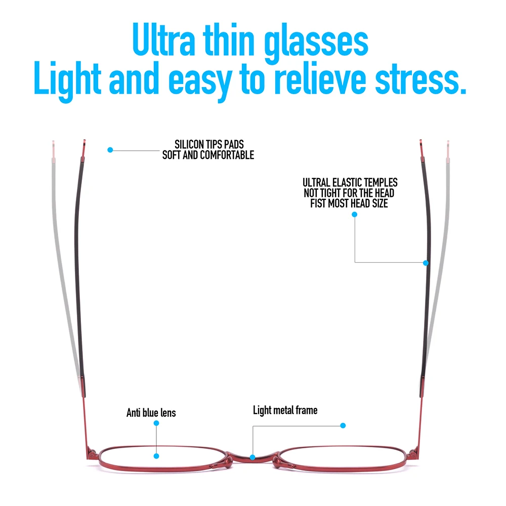 New Blue Light Reading Glasses For Men Portable Ultrathin Reading Glasses For Women Can Be Attached To The Back Of The Phone