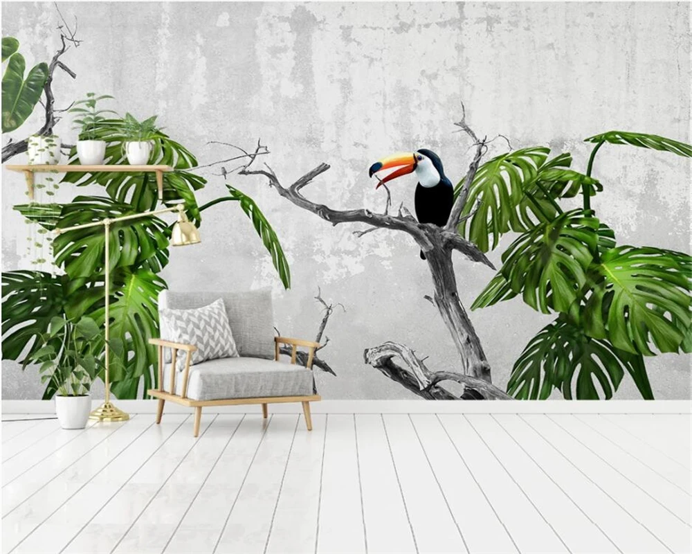 

Custom 3D Mural Wallpaper Tree bird leaf forest wallpaperChildren's room background wall 3d Wallpaper