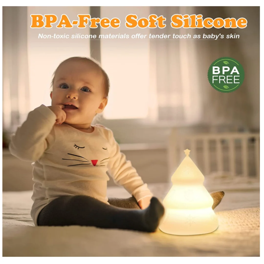 Rechargeable LED Table Lamp, Night Light, 7 Colors, Changing, Christmas Decoration